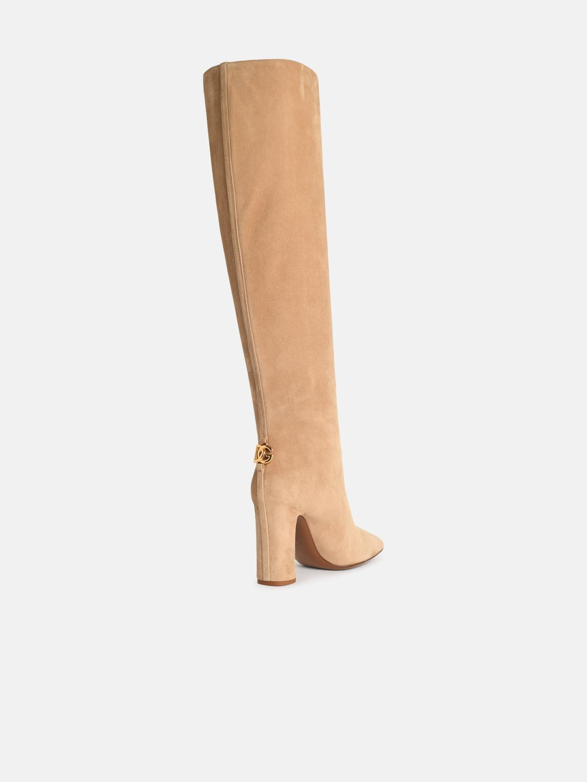 BEIGE SUEDE BOOTS - 3