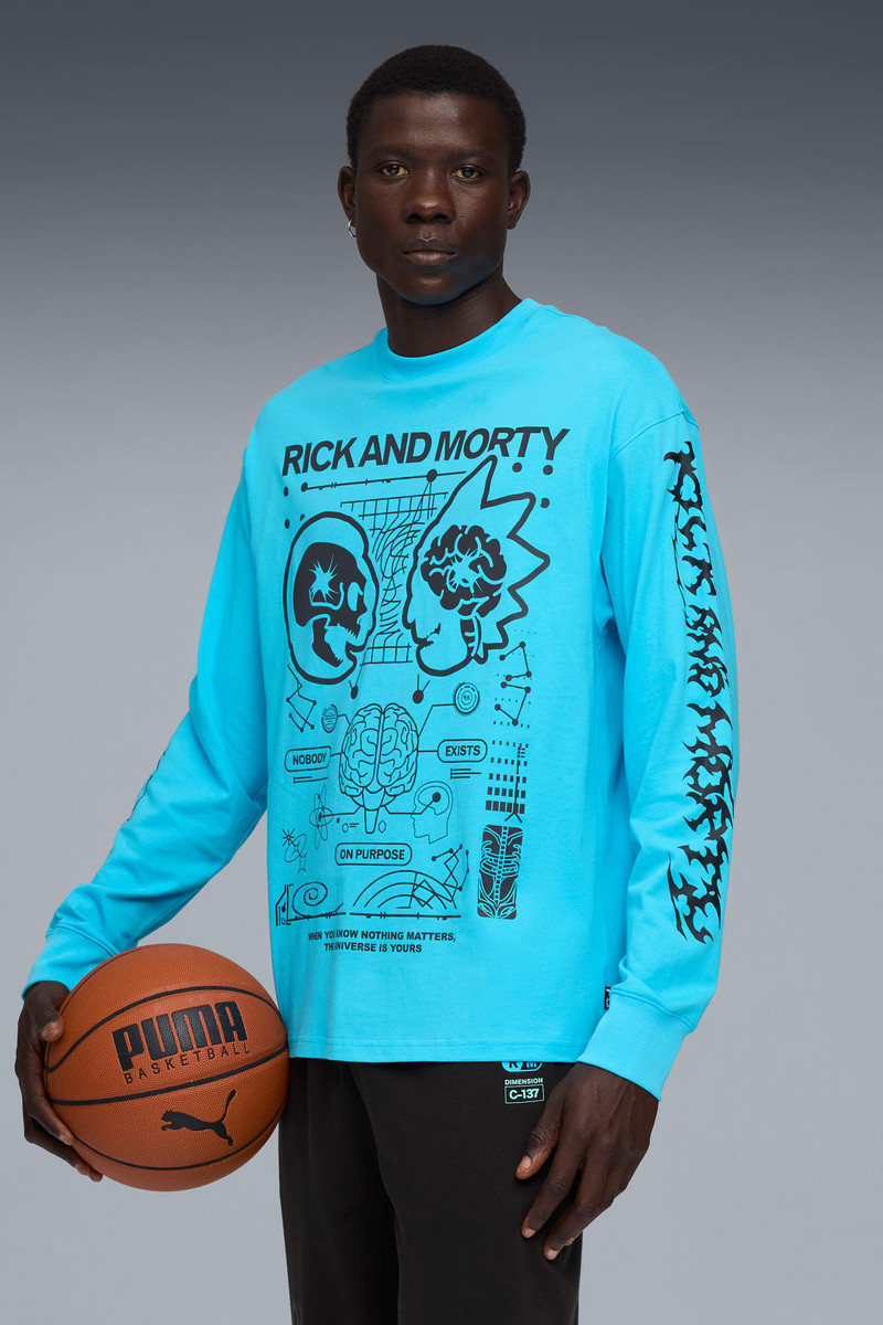 PUMA PUMA x RICK AND MORTY Men's Long Sleeve Basketball Tee outlook