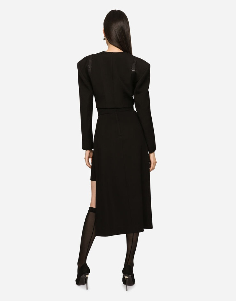 Calf-length skirt with jersey mini skirt 3