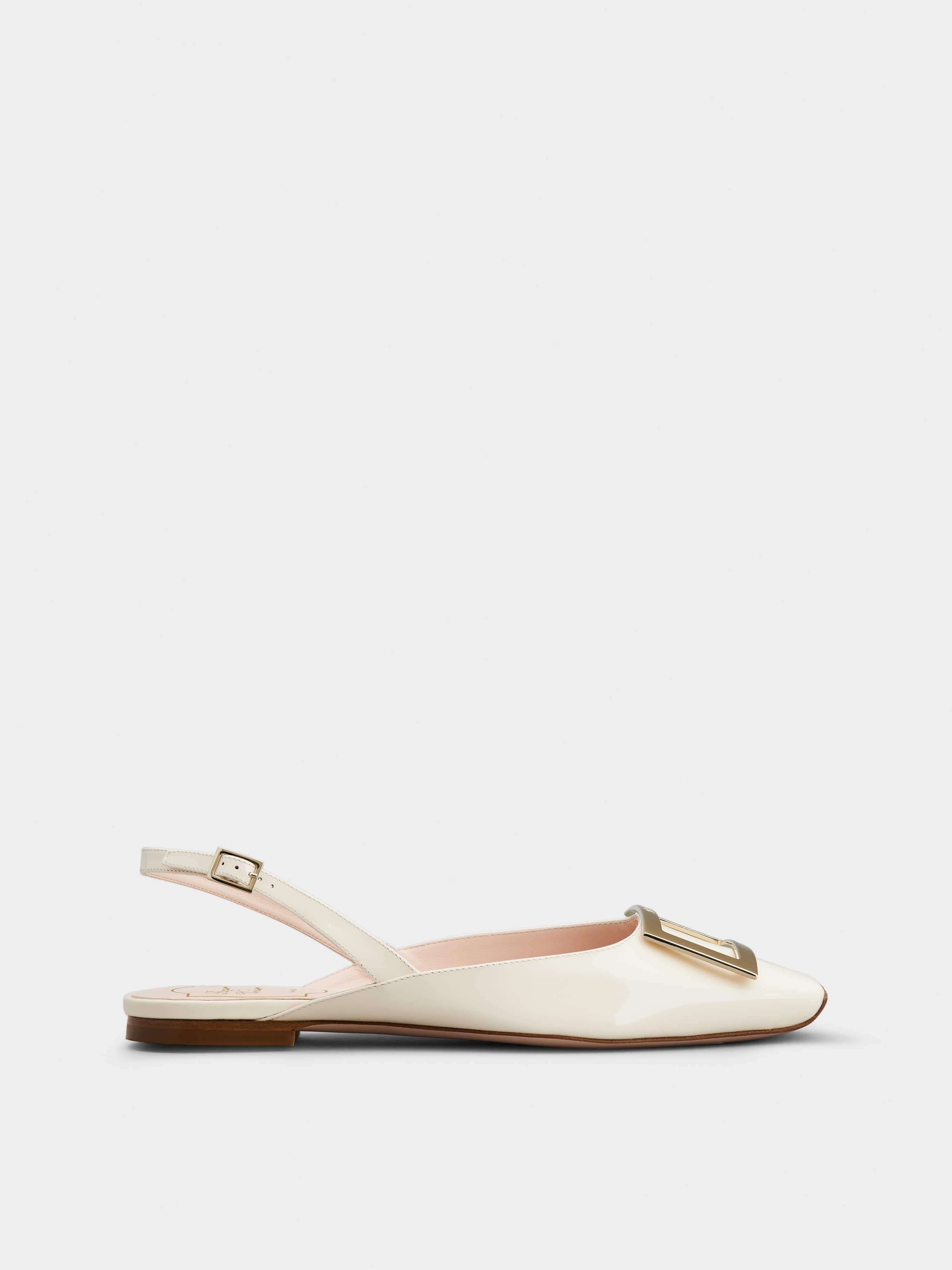 Trompette Metal Buckle Slingback Ballerinas in Patent Leather - 1