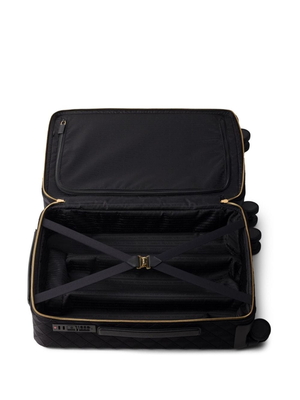 triangle-logo embroidered suitcase - 5