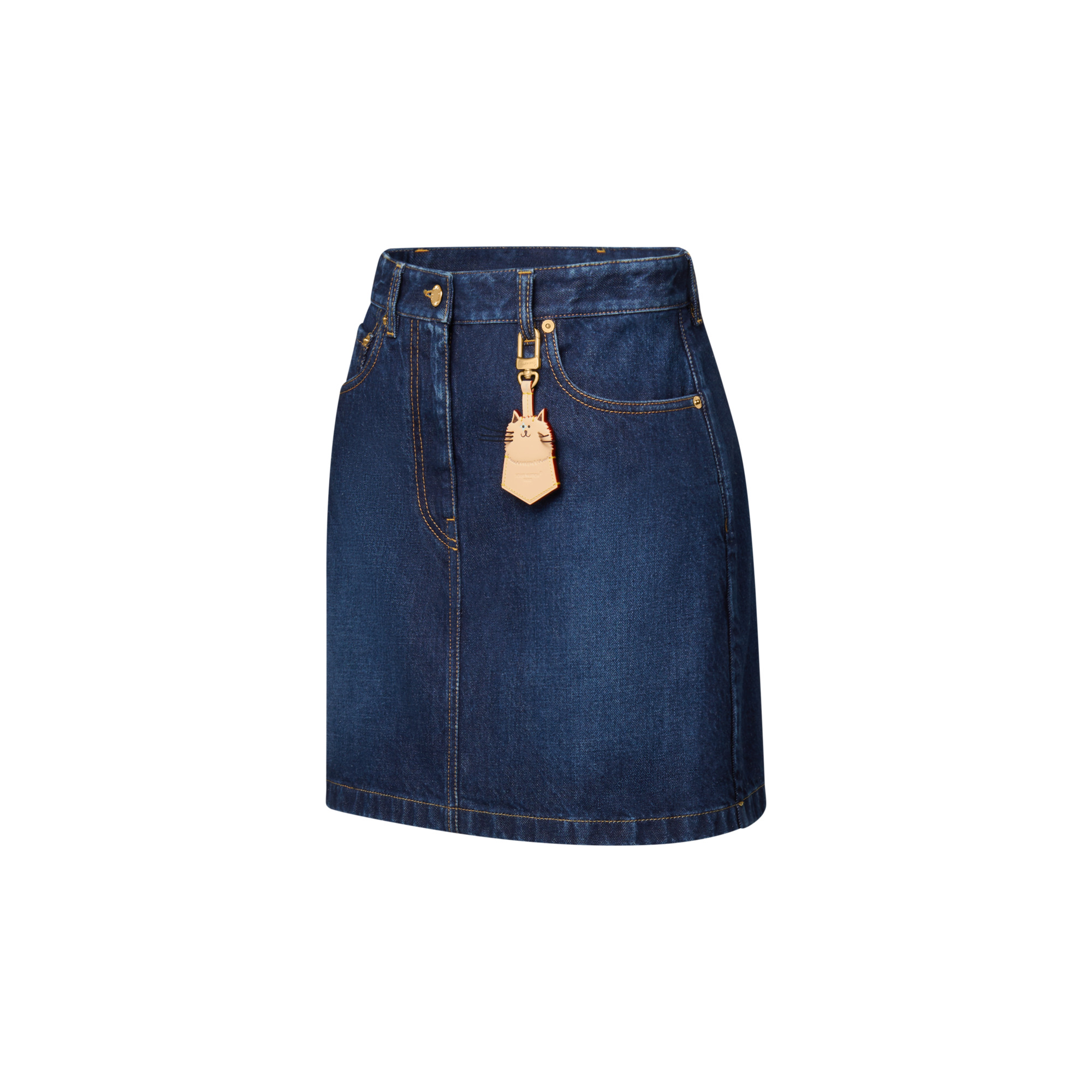 Washed Denim Skirt - 2