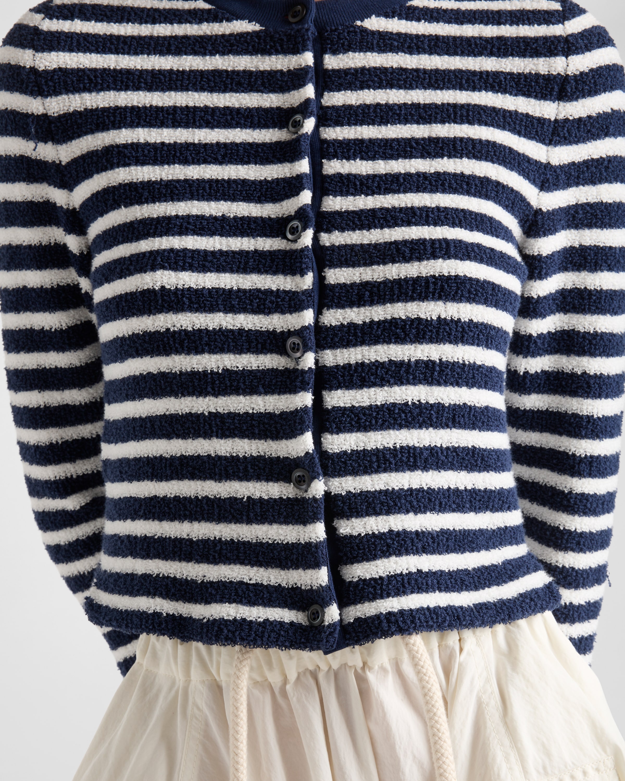 Cotton bouclé cardigan - 4