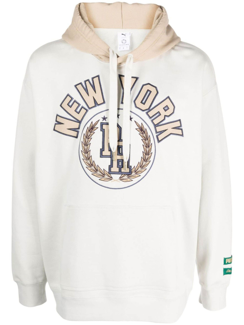 x Rhuigi appliqué-detail cotton hoodie - 1