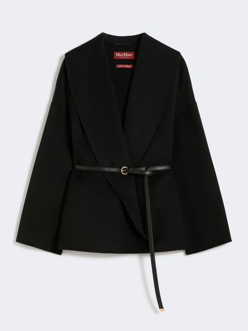 SUGHERO Wool, cashmere and silk robe coat - BLACK 1