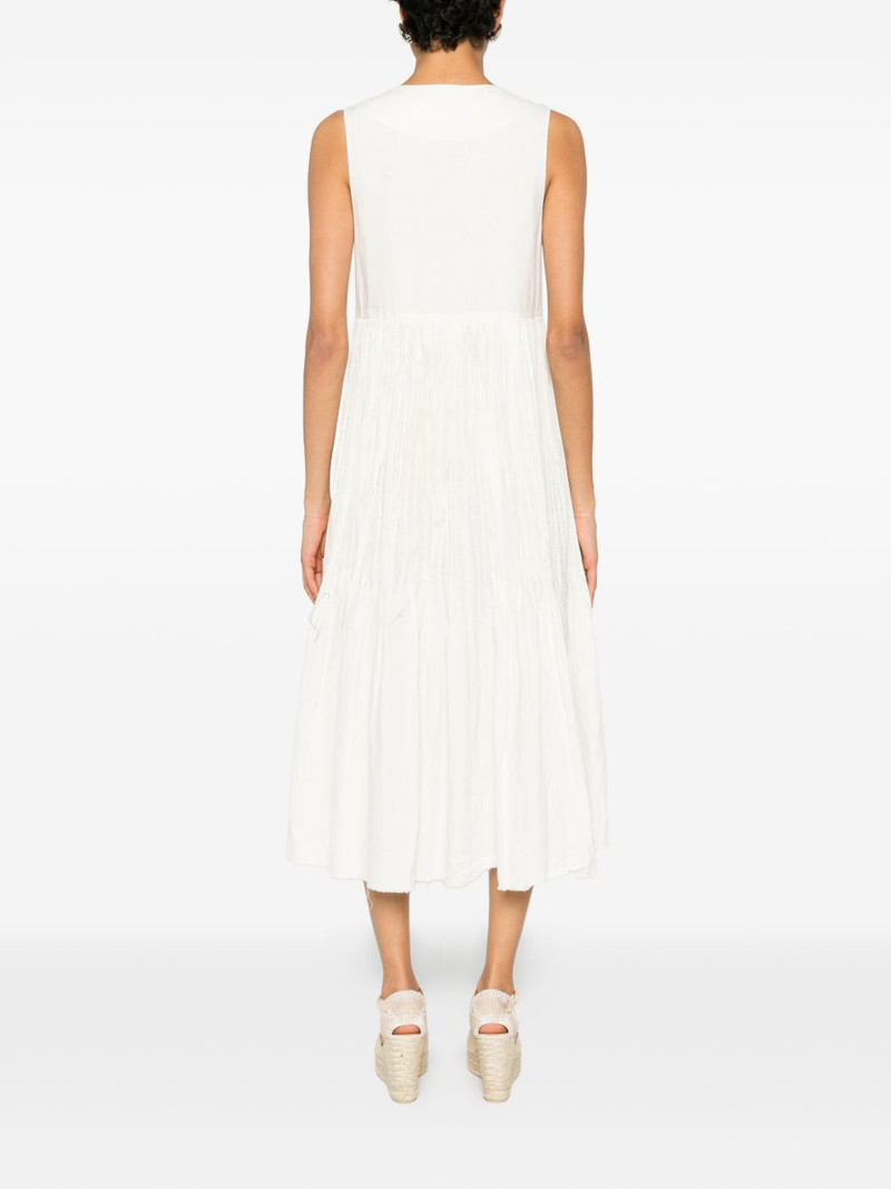 pleated floral-appliqué dress 4