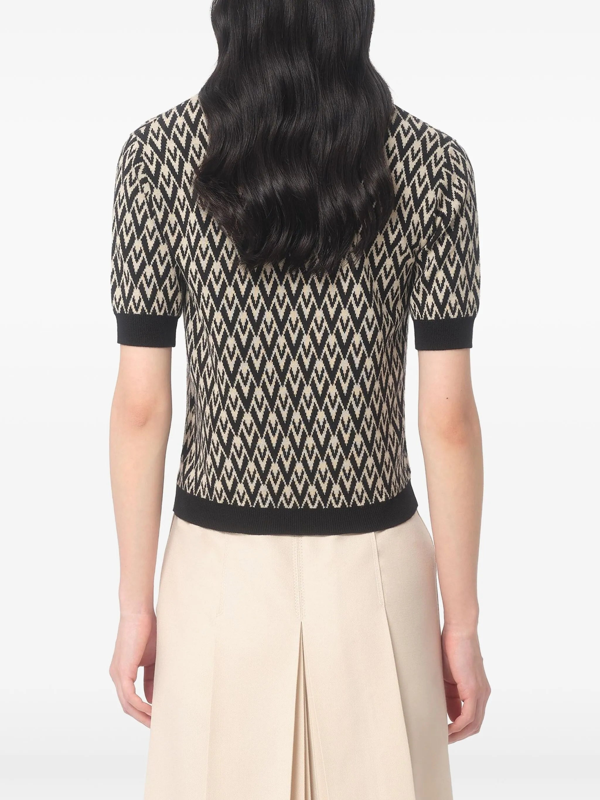 Toute La V jacquard sweater - 4