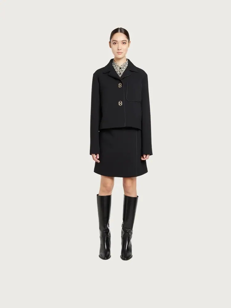 TECHNICAL WOOL SKIRT - 4