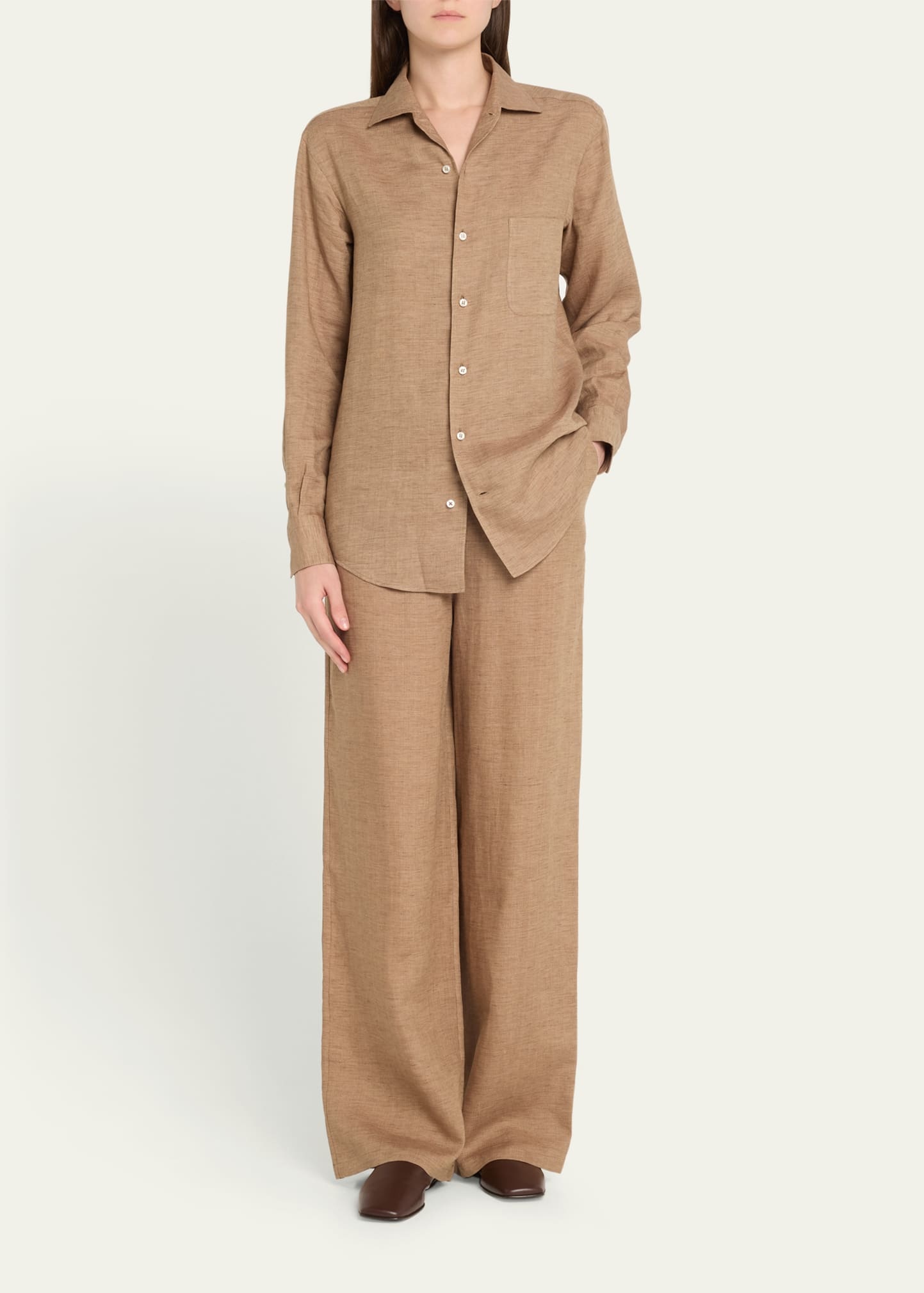 Andre Button Down Linen Solaire Shirt - 2