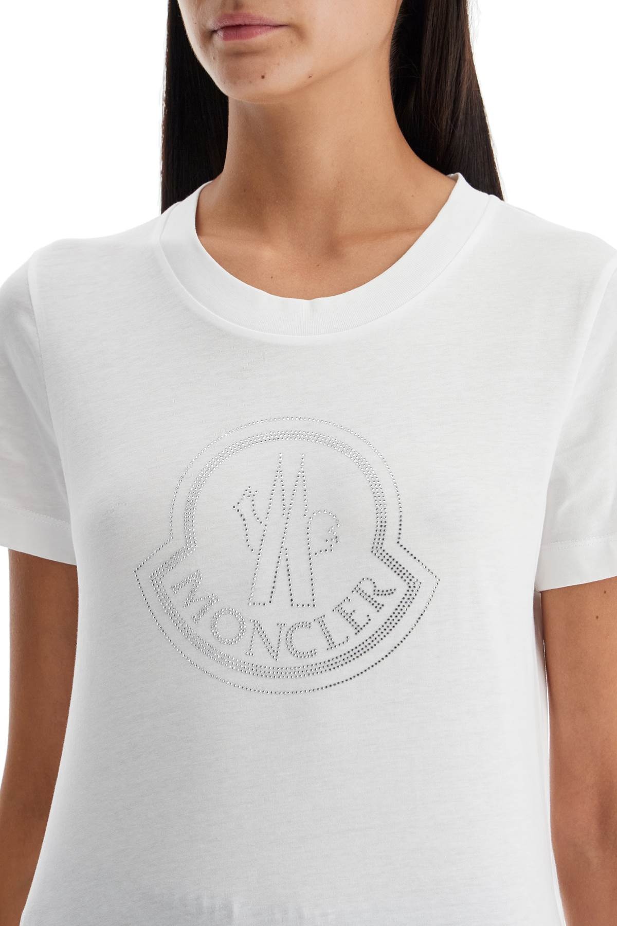 【送料&関税込】Moncler Rhinestone Logo T-shirt Moncler rhinestone-logo T-shirt | Black | FARFETCH NZ