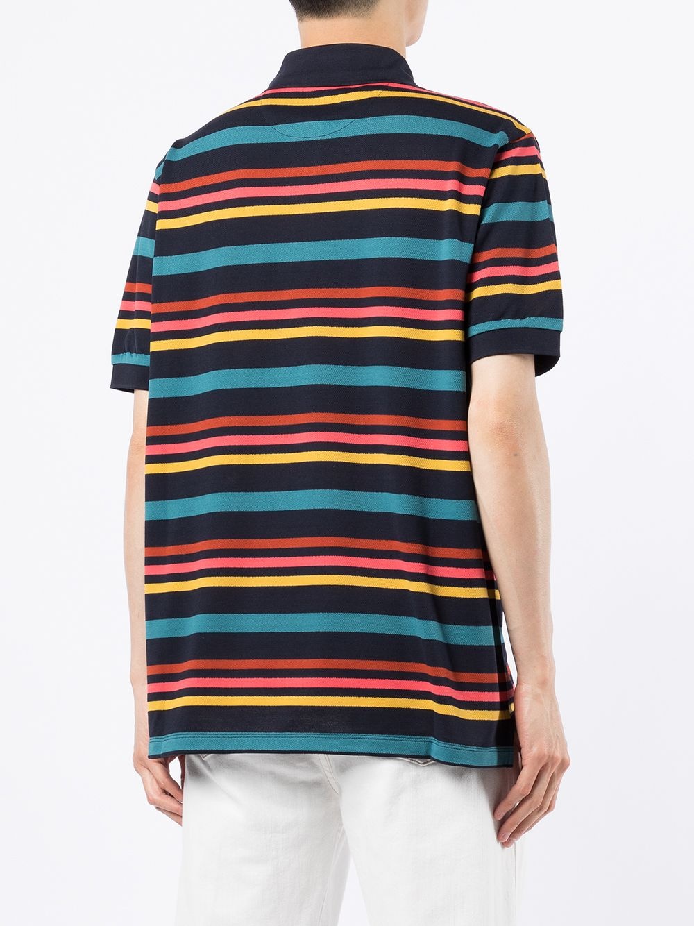 Artist stripe-print polo shirt - 4