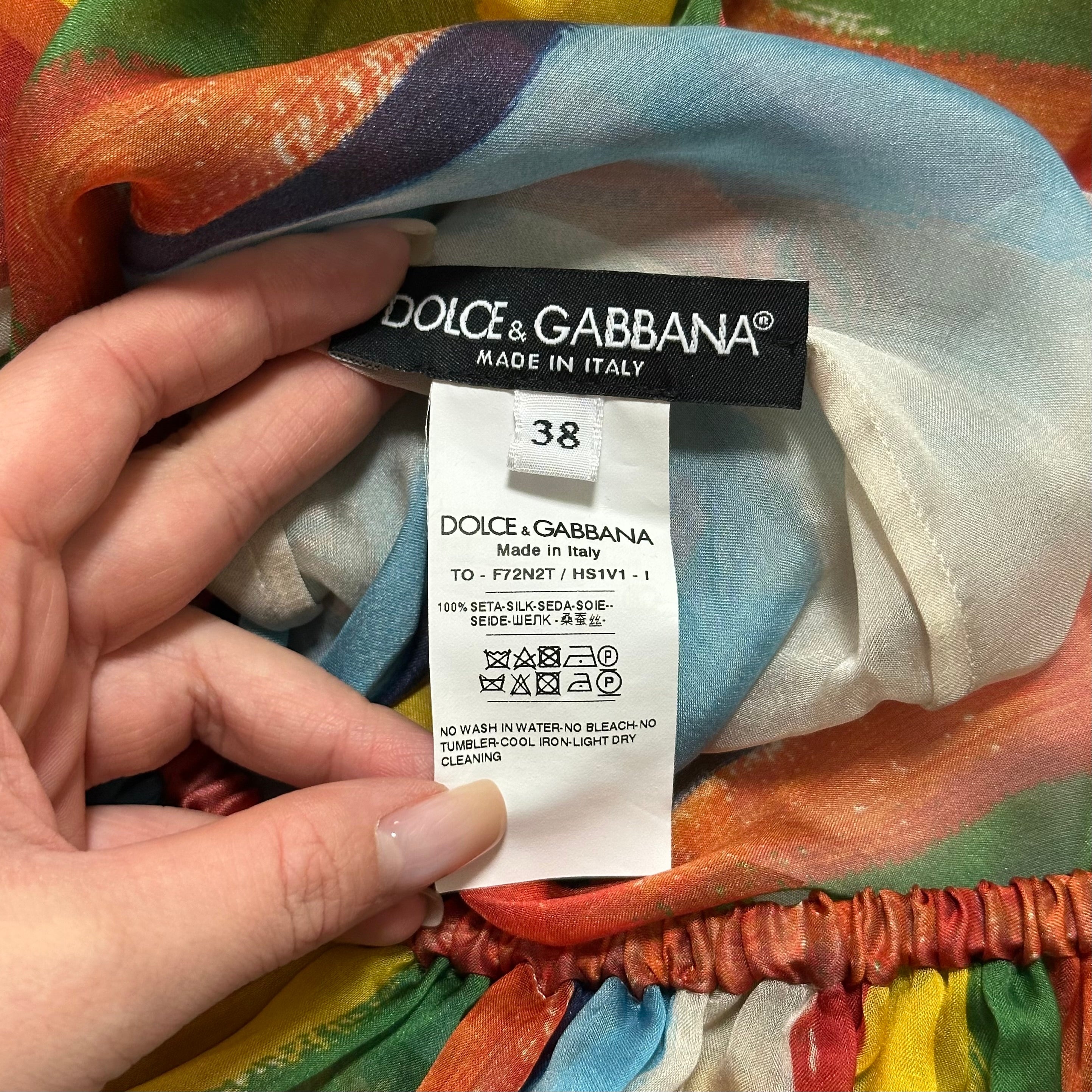 DOLCE&GABBANA Spring Summer 2002 Striped Silk Top - 5