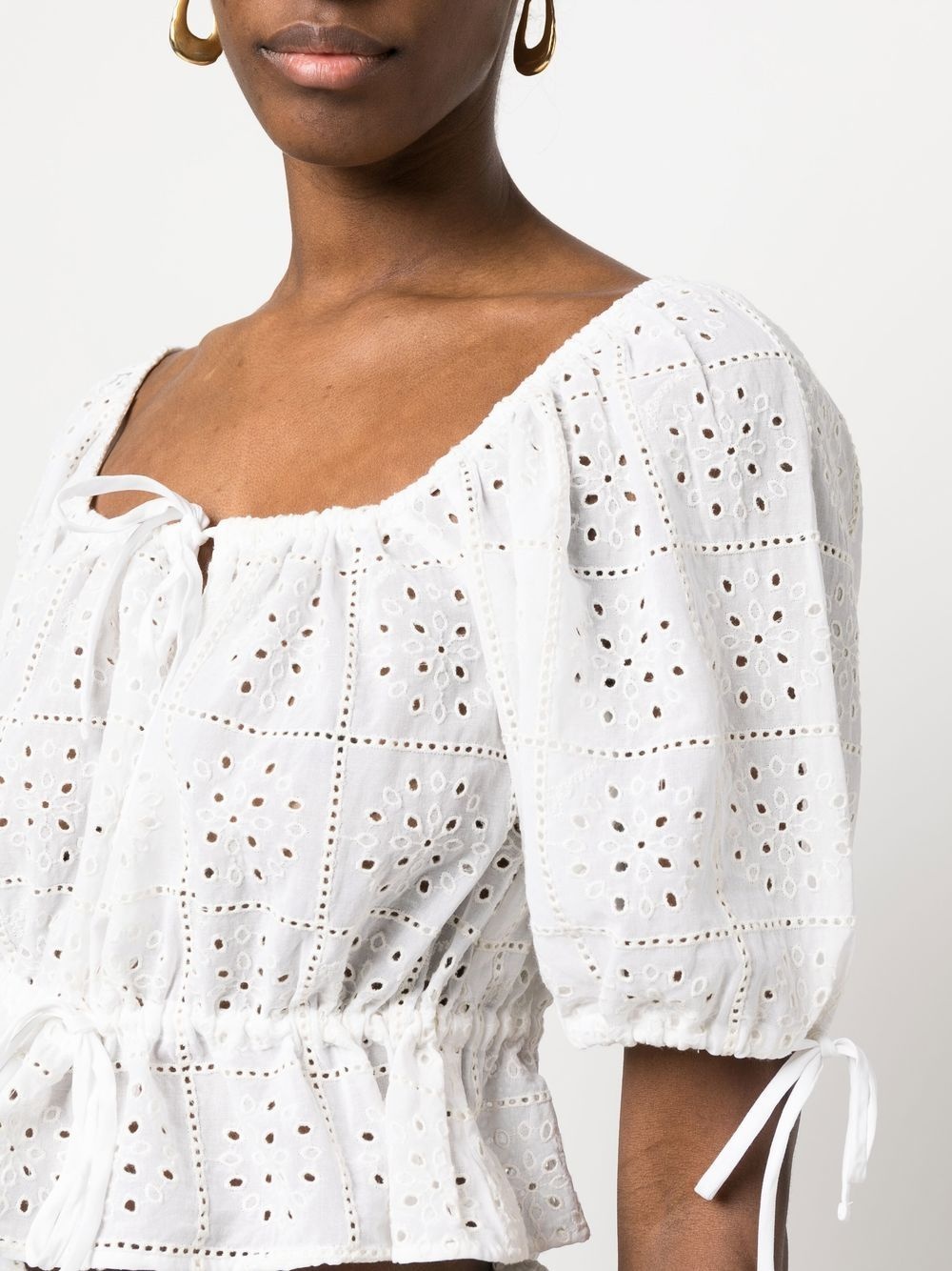 broderie anglaise organic cotton top - 5