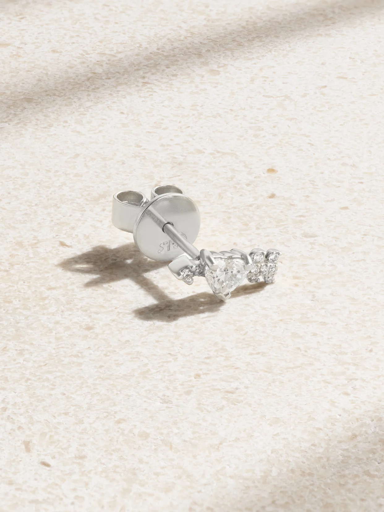 Cupid's Arrow 18-karat White Gold Diamond Single Earring - 1