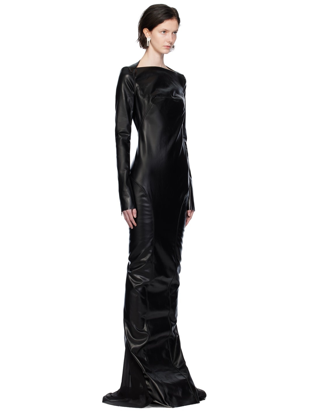 Black Al Column Denim Maxi Dress - 2