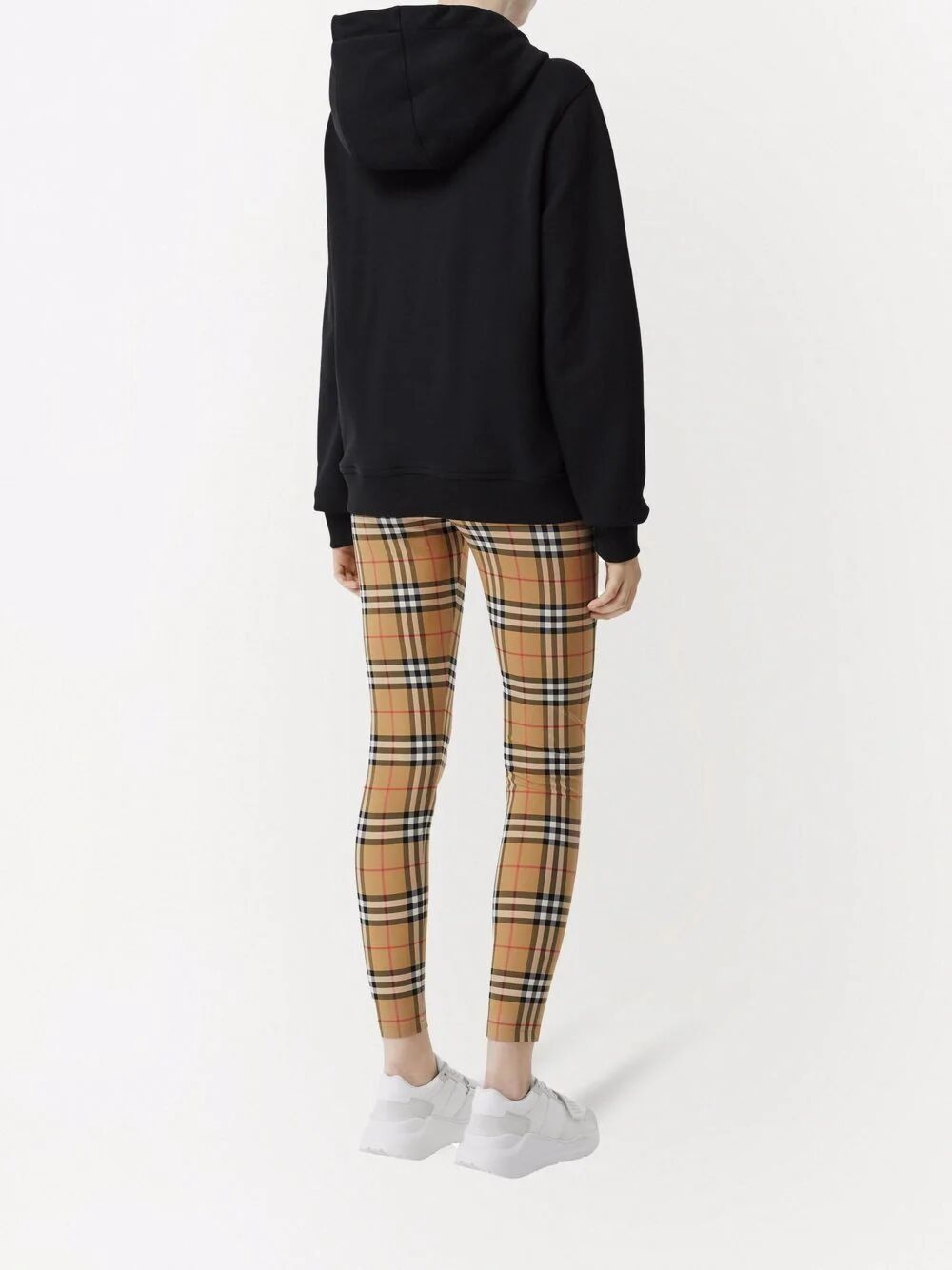 Check leggings in stretch jersey - 4
