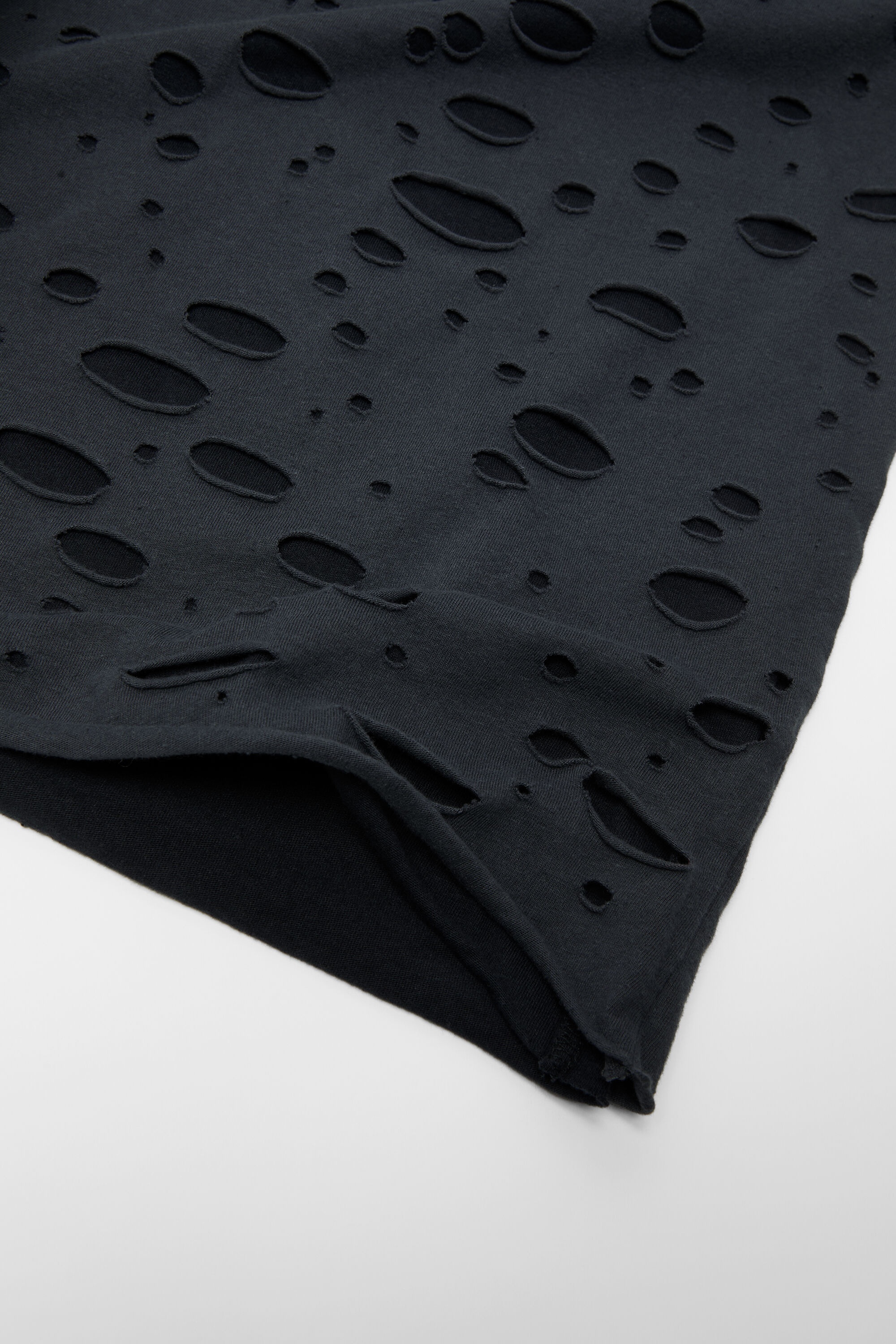 Layered knitted top - Faded black - 4