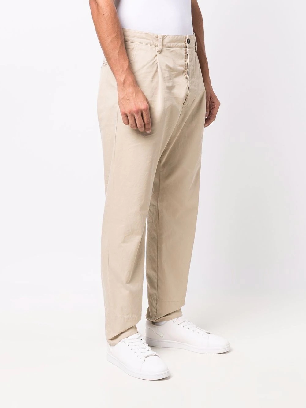 logo-print tapered-leg chino trousers - 3