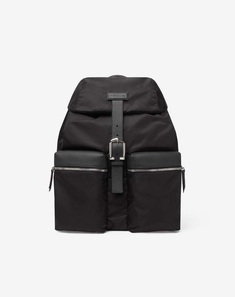 Black multi-pocket backpack 1