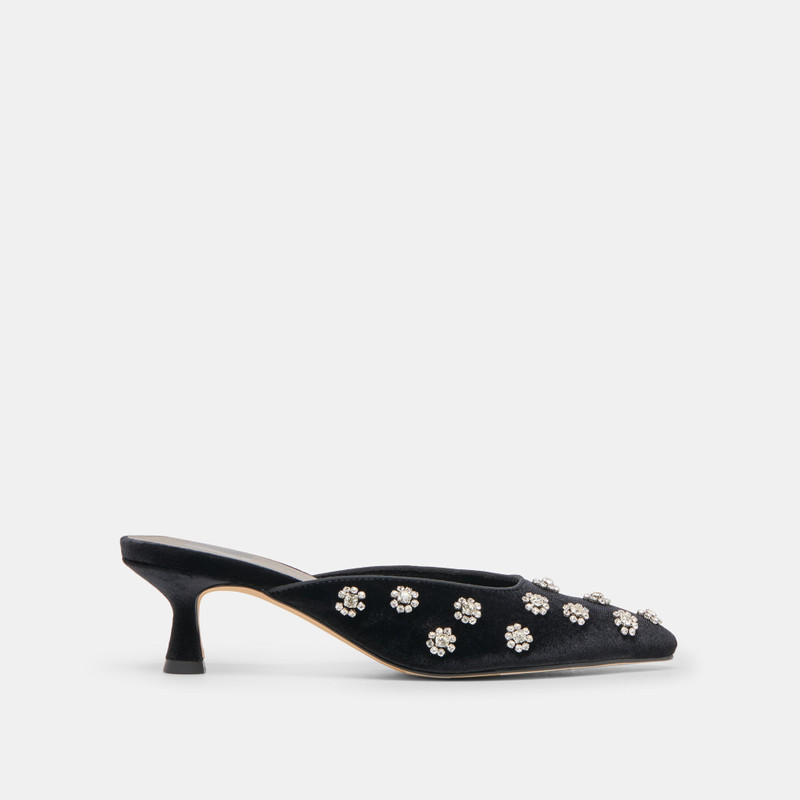 CLARA HEELS NERO VELVET 1