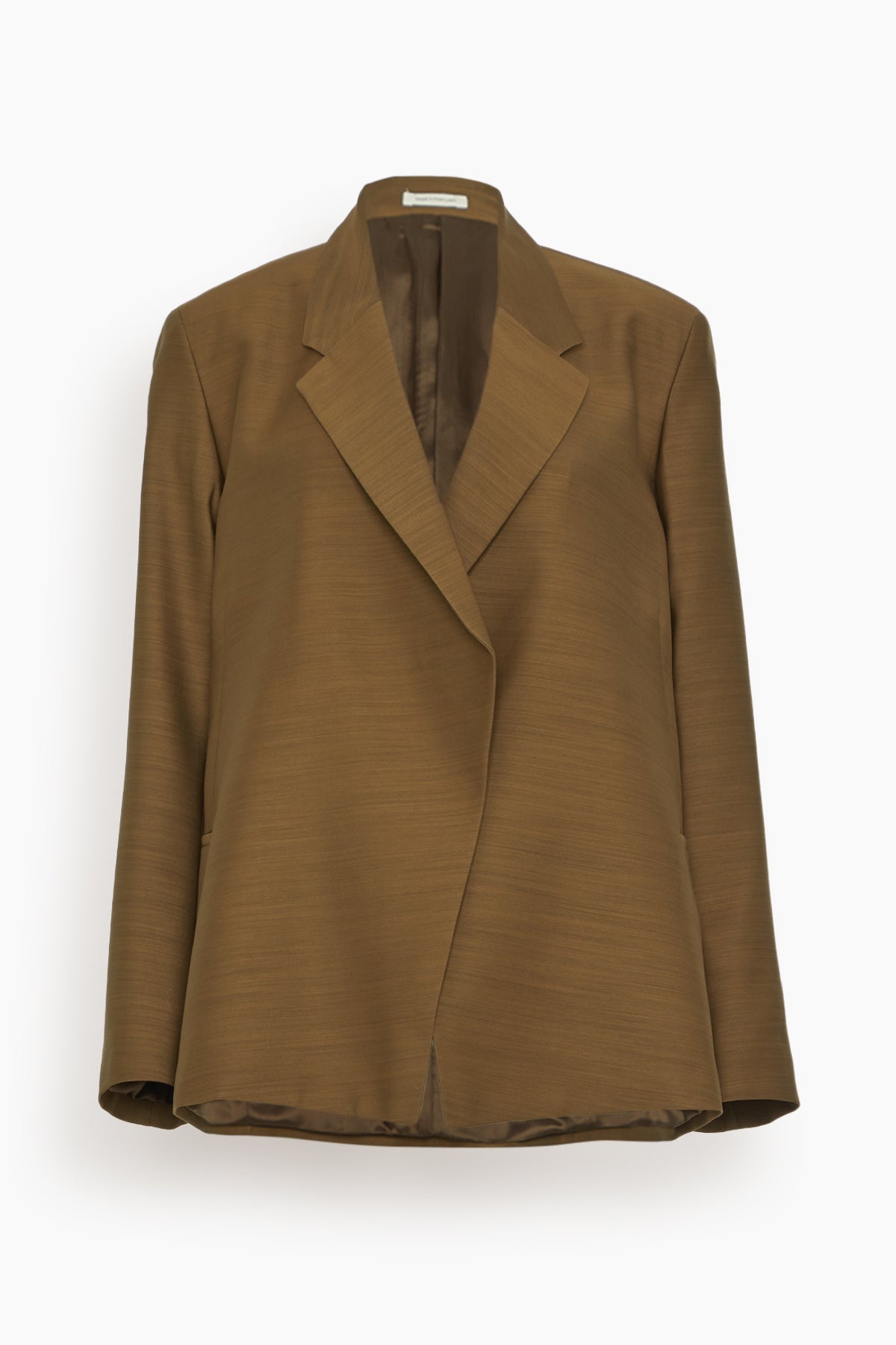 Polus Organic Wool and Silk Jacket in Moss - 1