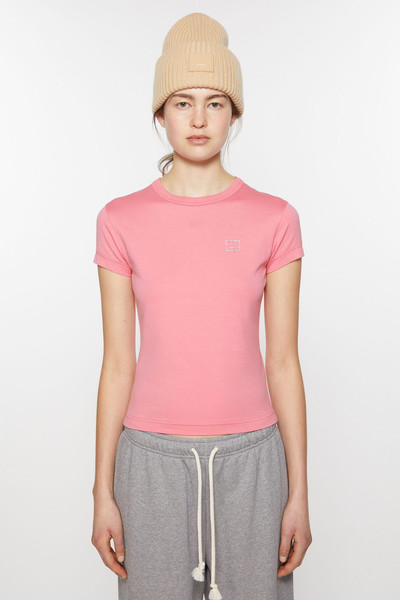 Acne Studios Crew neck t-shirt - Fitted fit - Tango pink outlook