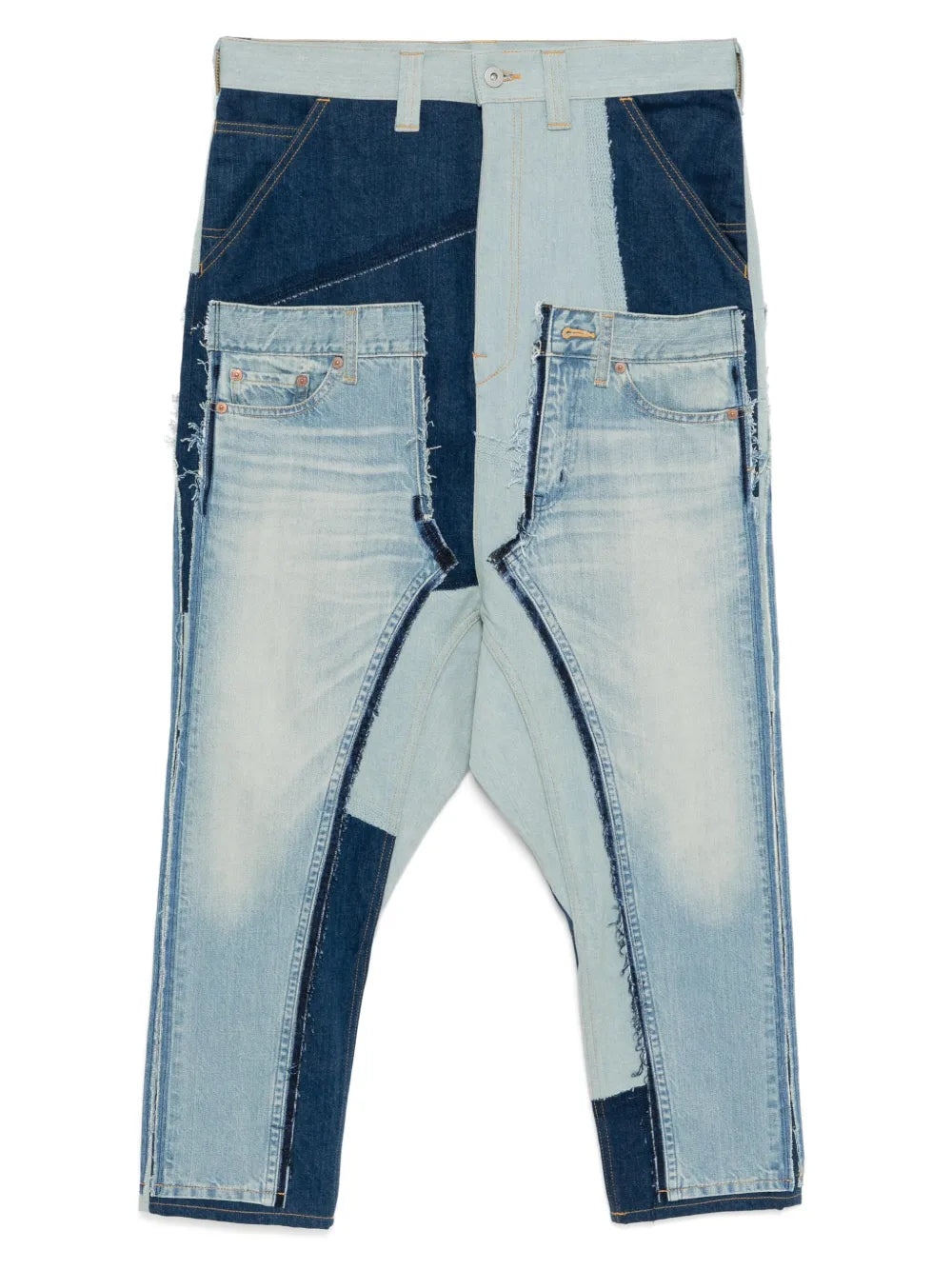 PATCHWORK PANELLED JEANS - 1