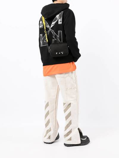 Off-White logo-print zip-fastening hoodie outlook