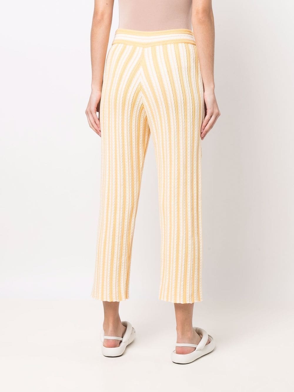 striped cropped trousers - 4