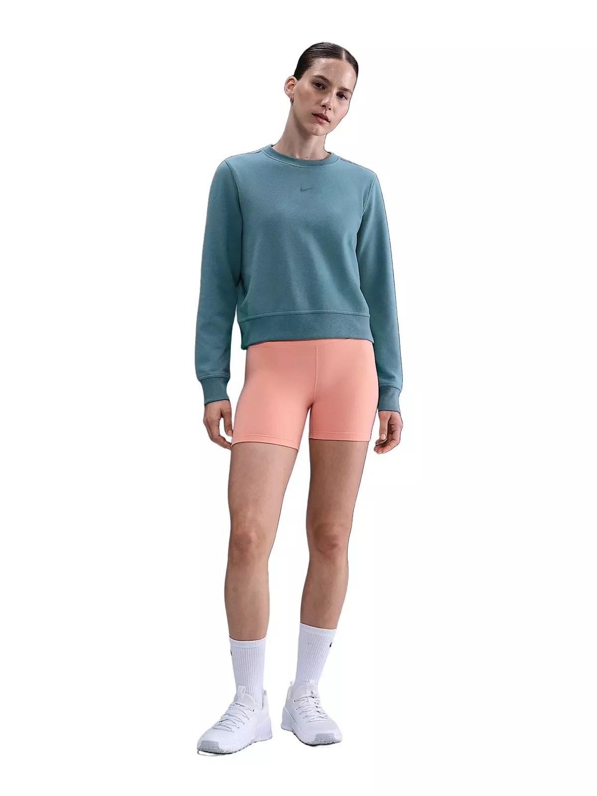 Women's One Dri-FIT Crew-Neck LBR French Terry Sweatshirt -Blue - 4