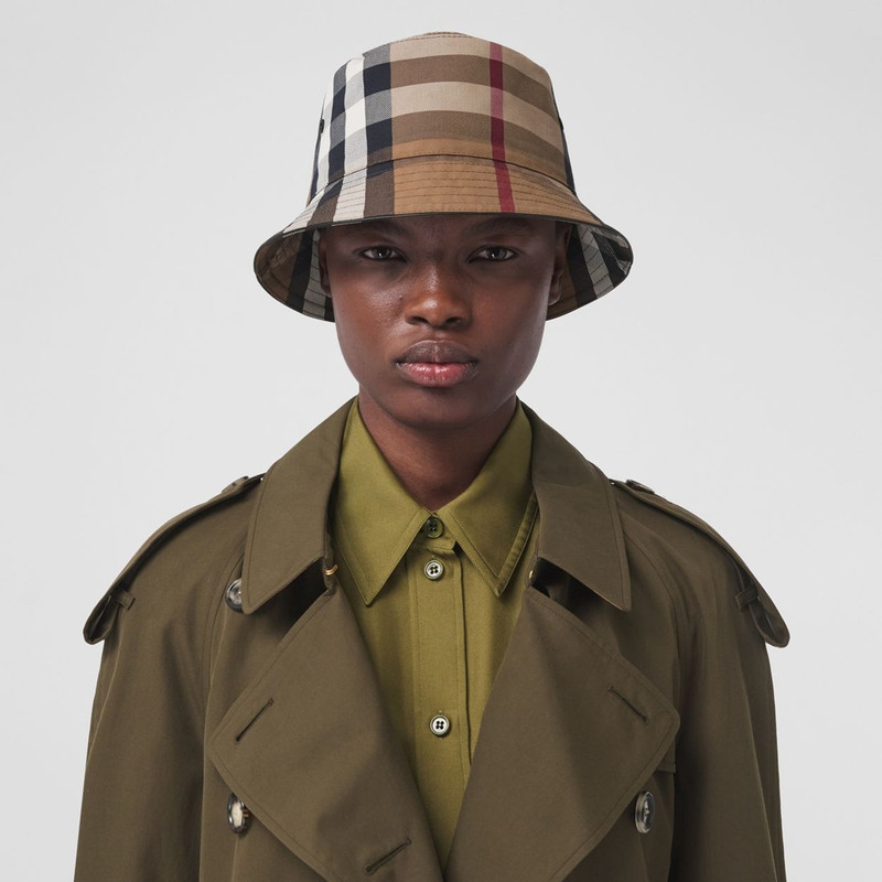 Burberry Check Cotton Canvas Bucket Hat outlook