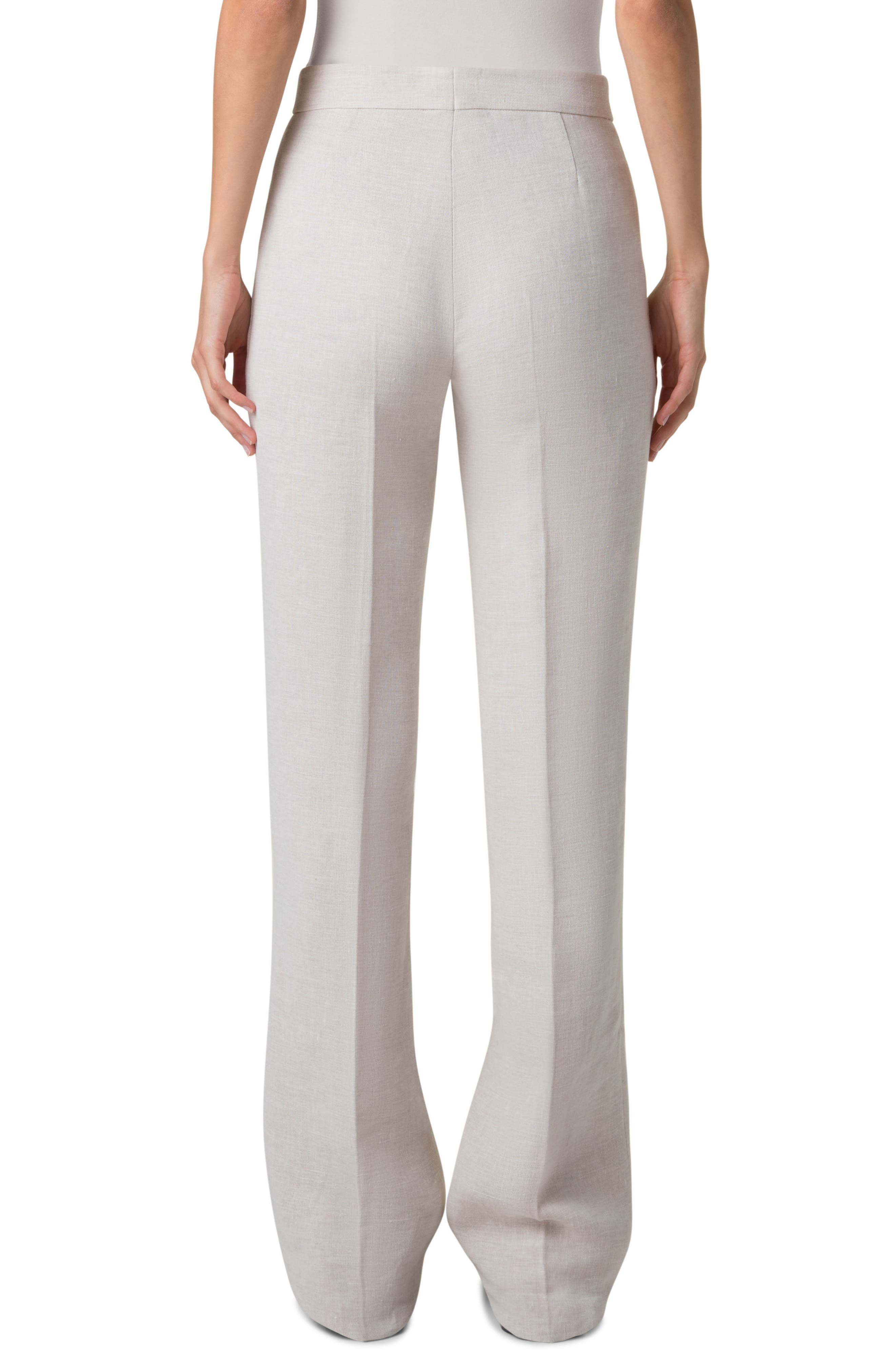 Akris Carl Twisted Linen Blend Double Face Pants in Greige at Nordstrom - 2