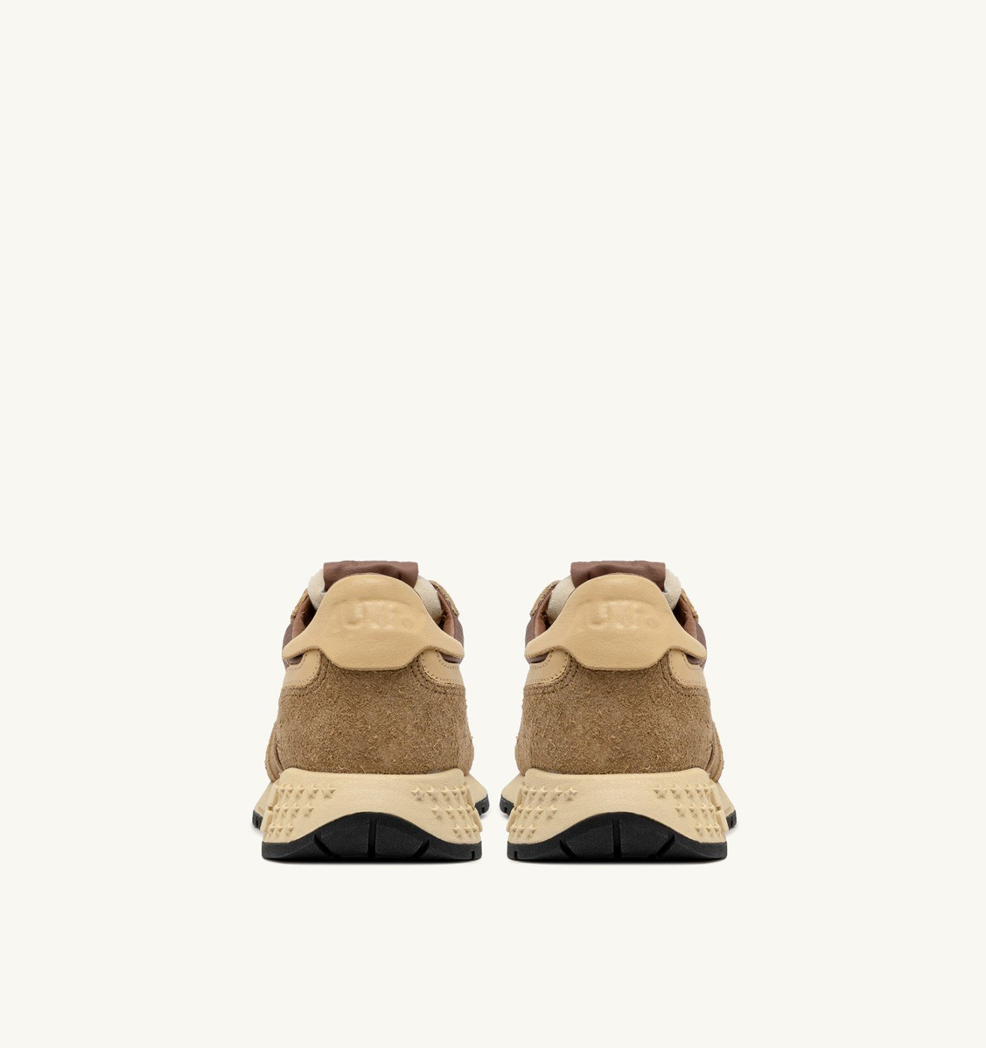 REELWIND LOW SNEAKERS IN NYLON SUEDE AND LEATHER COLOR HIDE AND CHIPMUNK - 3