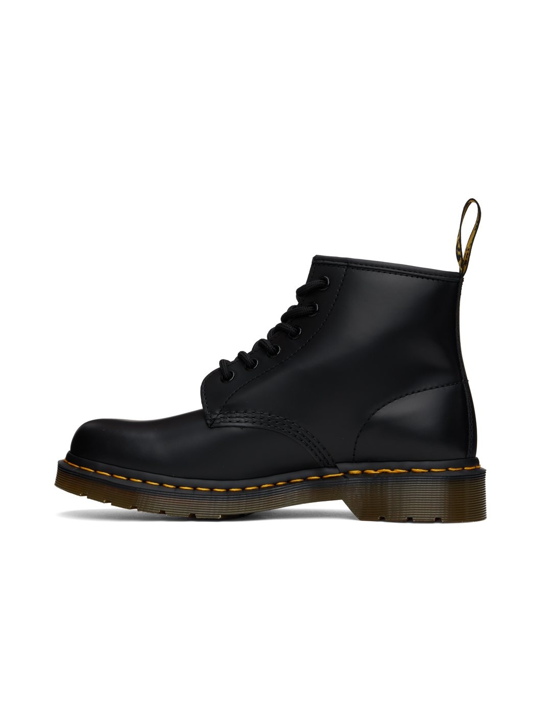 Black 101 Yellow Stitch Ankle Boots - 3