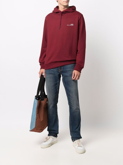 A.P.C. chest logo-print hoodie outlook