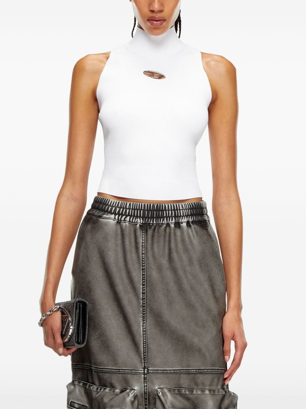 logo-plaque ribbed top - 3