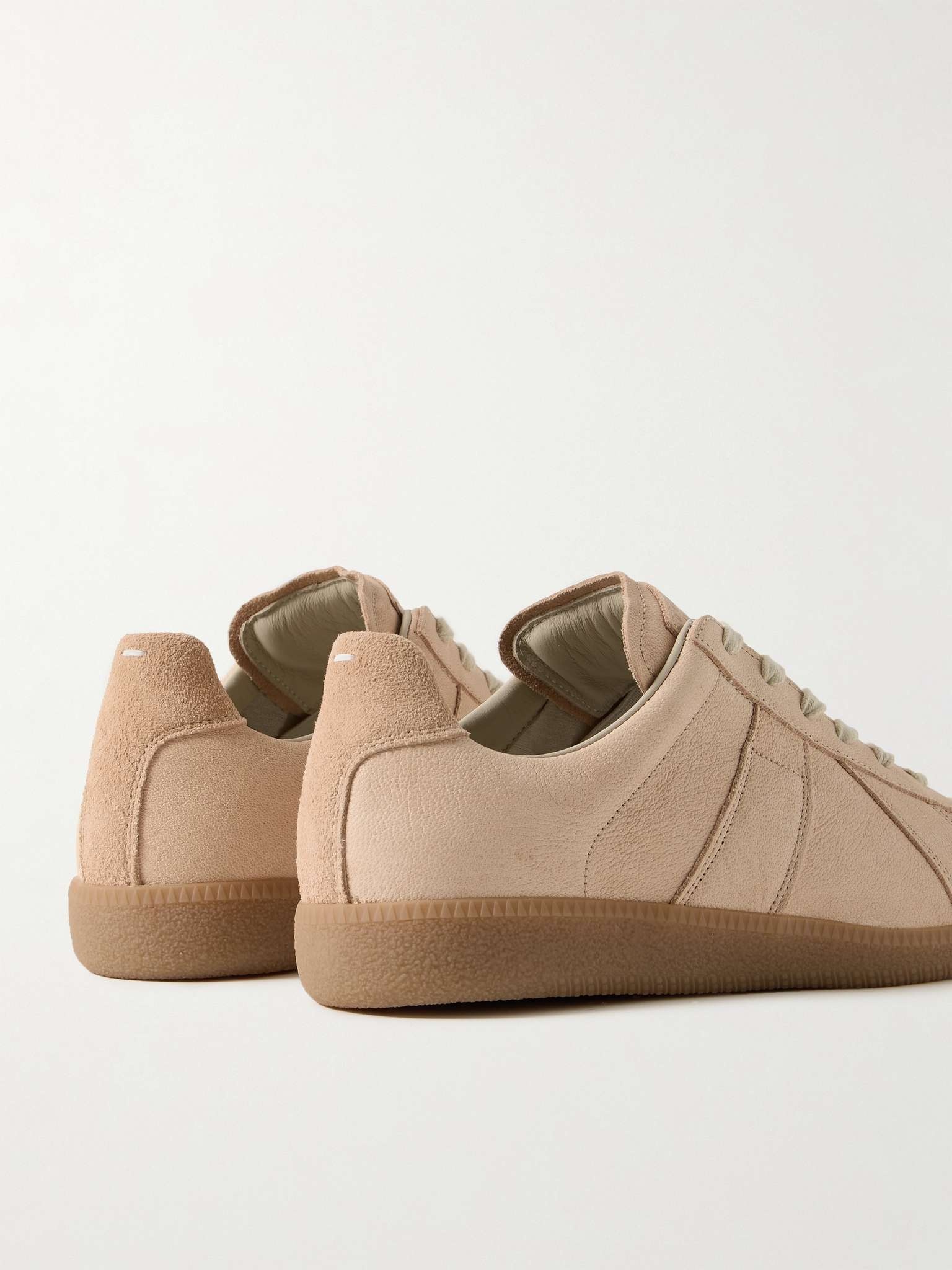 Replica Suede-Trimmed Leather Sneakers - 5