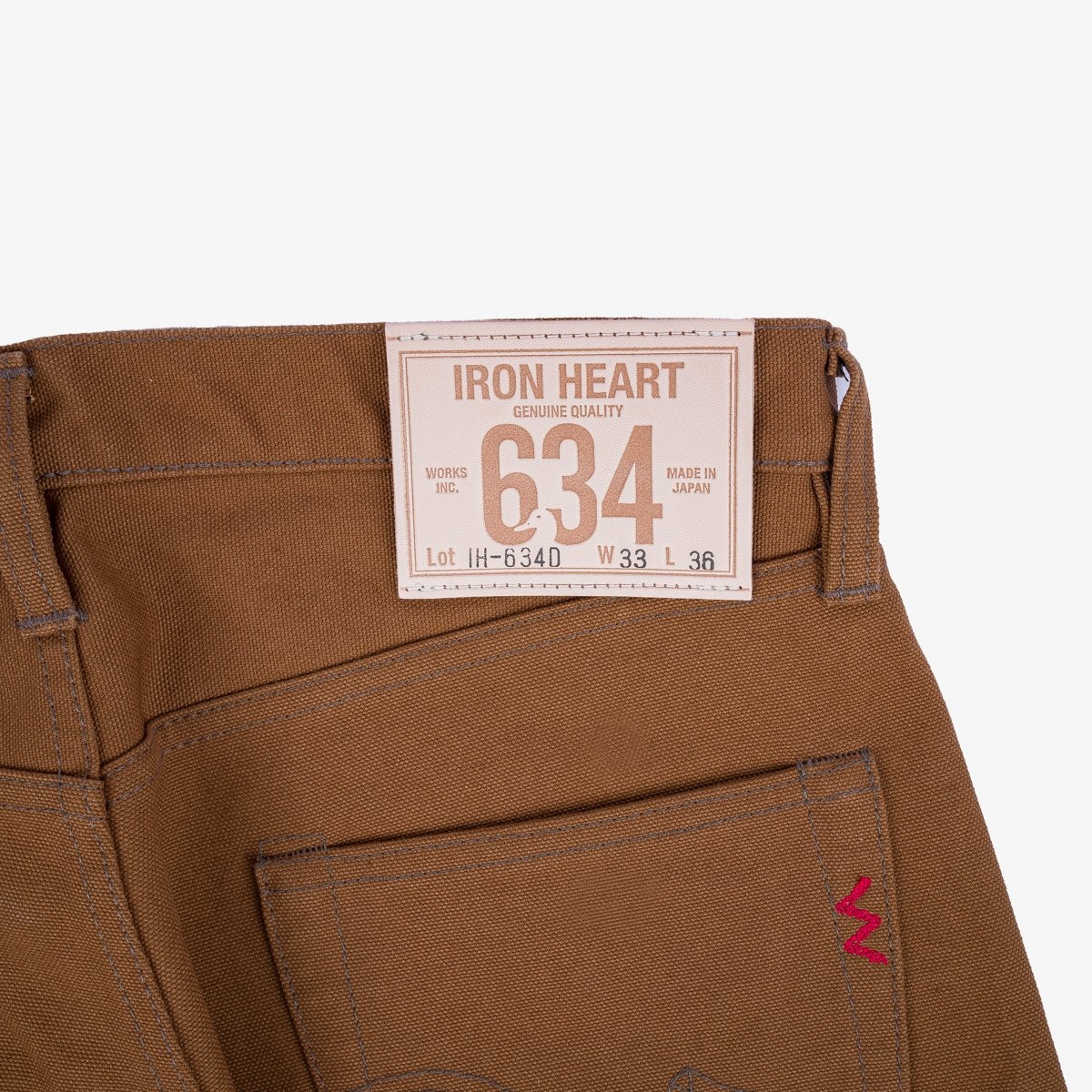 IH-634D 17oz Duck Straight Cut Jeans - Brown - 6