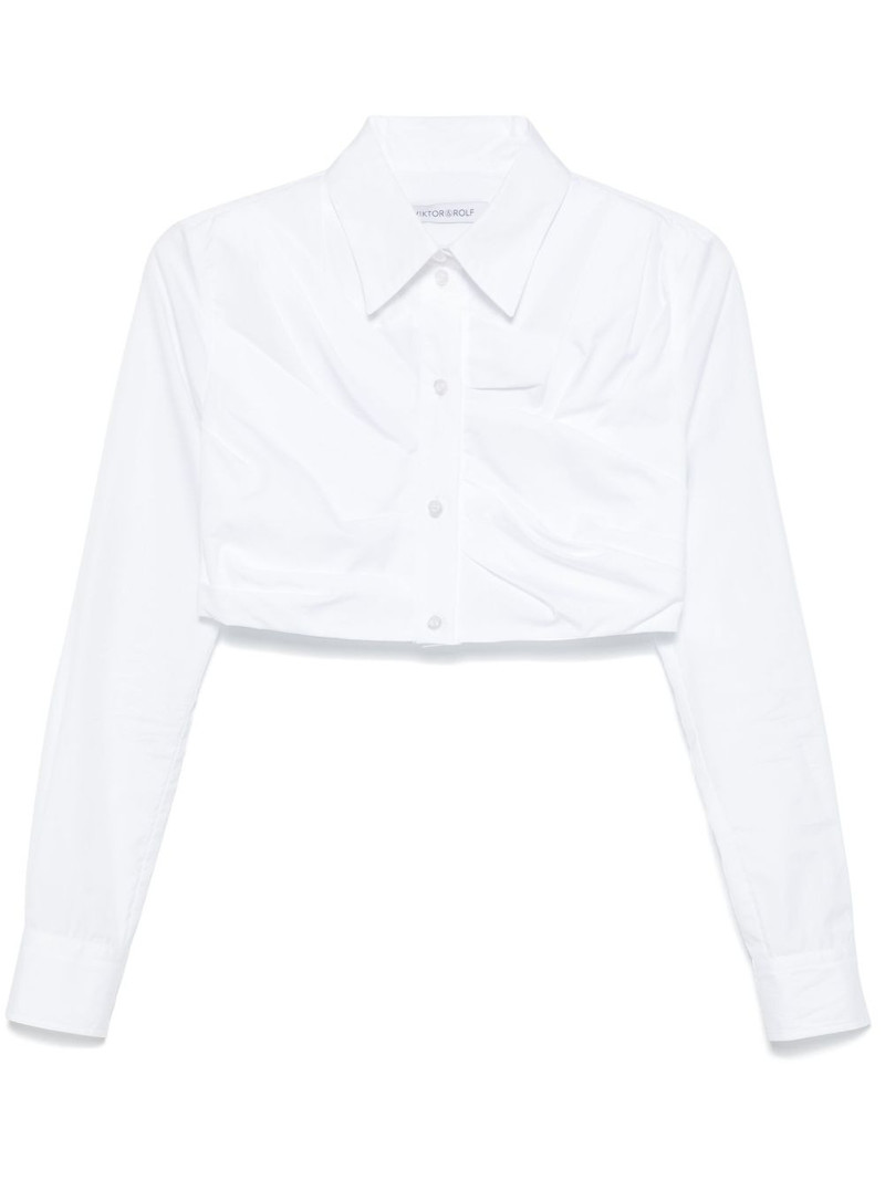 pleated cropped shirt 1
