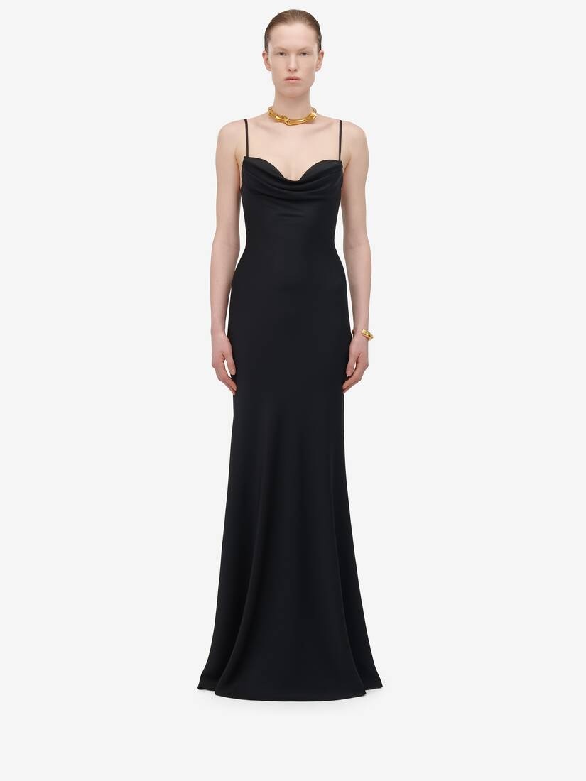 Women's Sweetheart Neckline Evening Dress in Black - 2