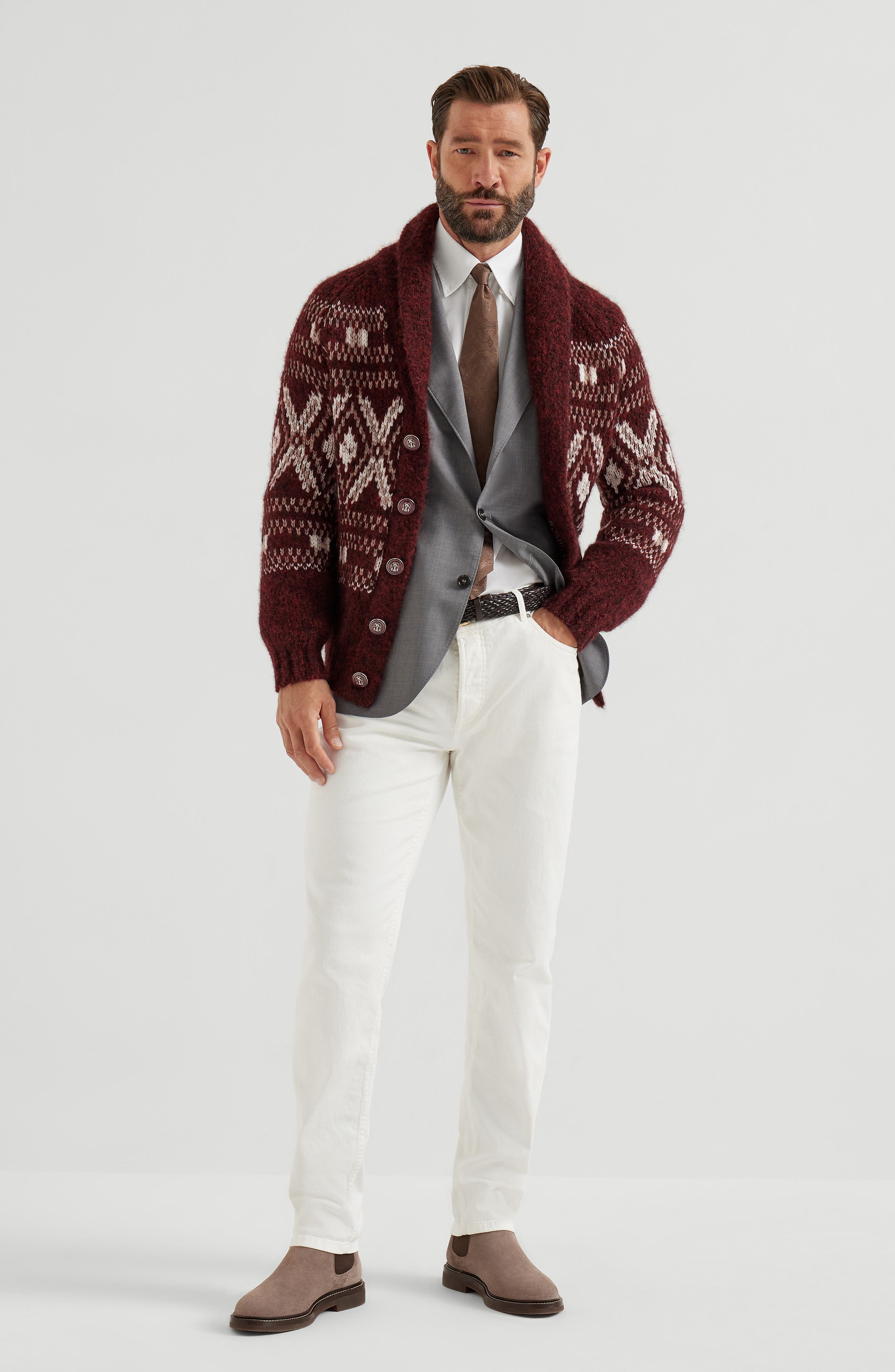 Brunello Cucinelli Deconstructed blazer in Grey at Nordstrom - 6