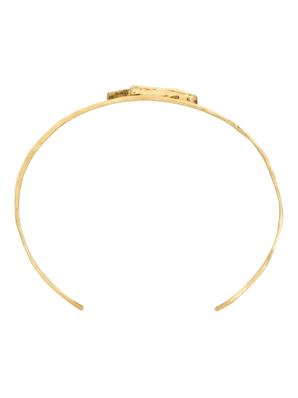 Cassandre-logo hammered cuff bracelet - 2