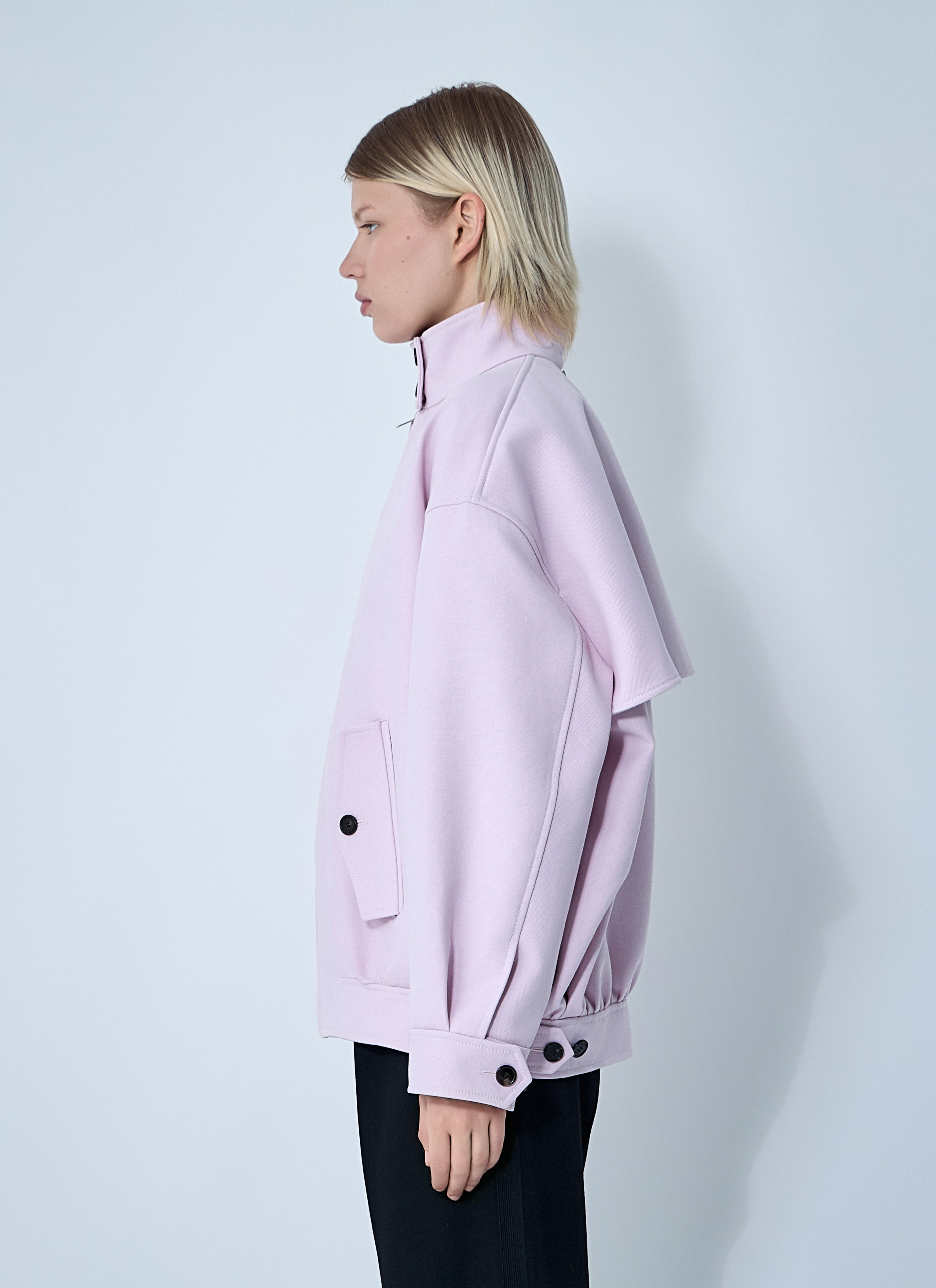 Gucci Women Cotton Canvas Delavé Bomber Jacket - 3