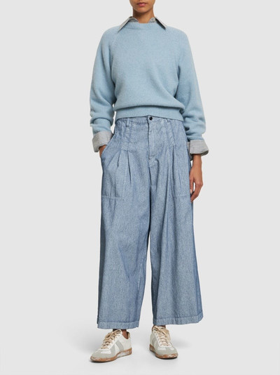 Yohji Yamamoto Coated denim wide jeans outlook