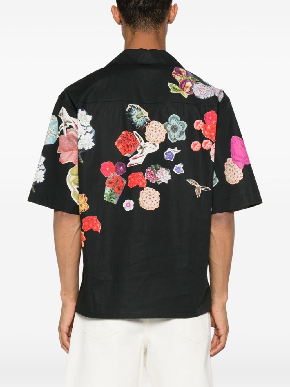 floral-print cotton shirt - 4