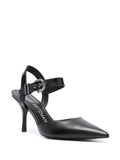 Stuart Weitzman 85mm pointed-toe leather pumps outlook