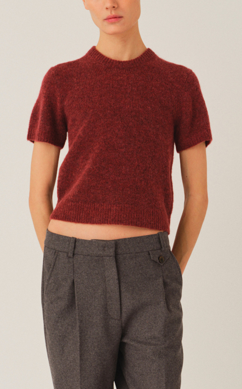 The Garment Verbier Soft Knit Top burgundy outlook