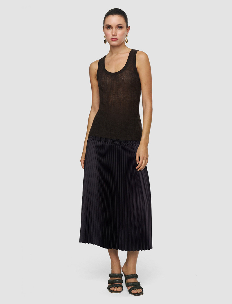 JOSEPH Ycaza Sheer Wool Rib Vest outlook