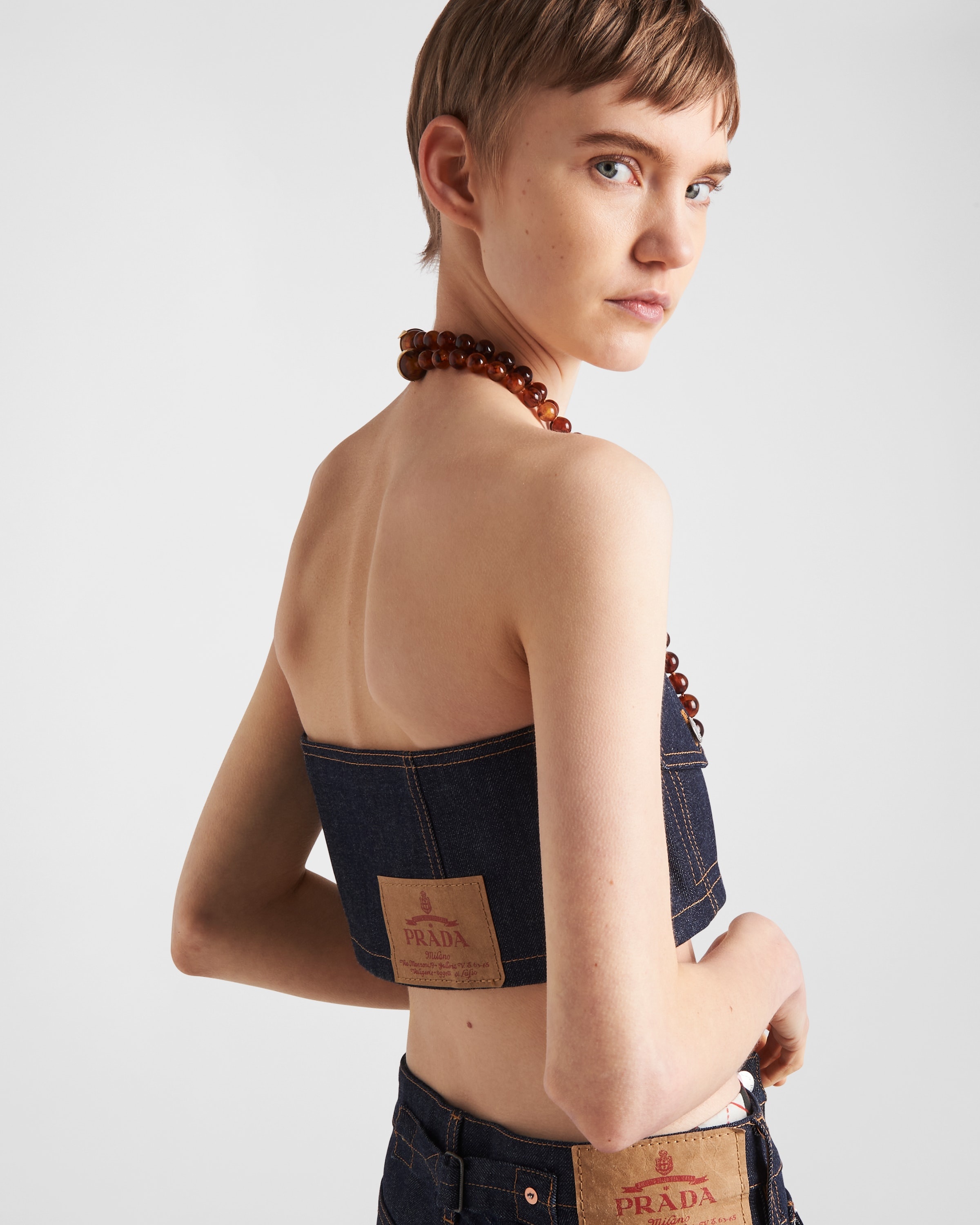 Crop top in selvedge denim - 3