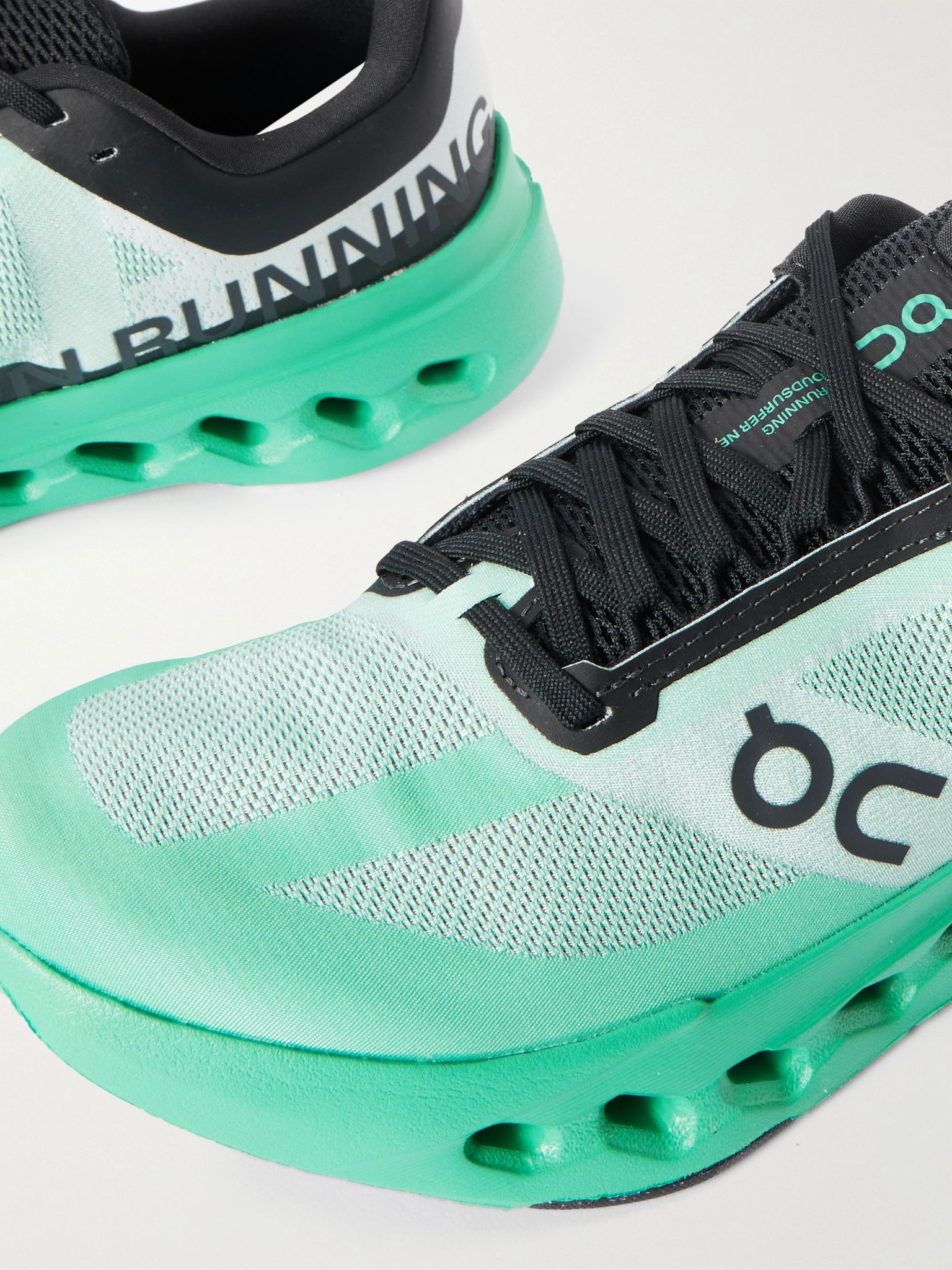 Cloudsurfer Next Rubber-Trimmed Mesh Running Sneakers Green - 5